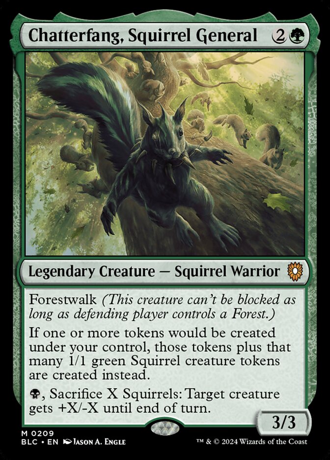 Chatterfang, Squirrel General (Bloomburrow Commander #209)