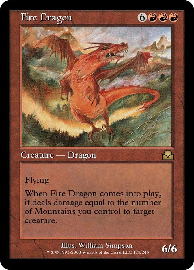 Fire Dragon (Masters Edition II #125)