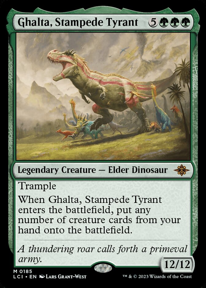 Top 10 Most Expensive Cards of Lost Caverns of Ixalan Ghalta, Stampede Tyrant 
