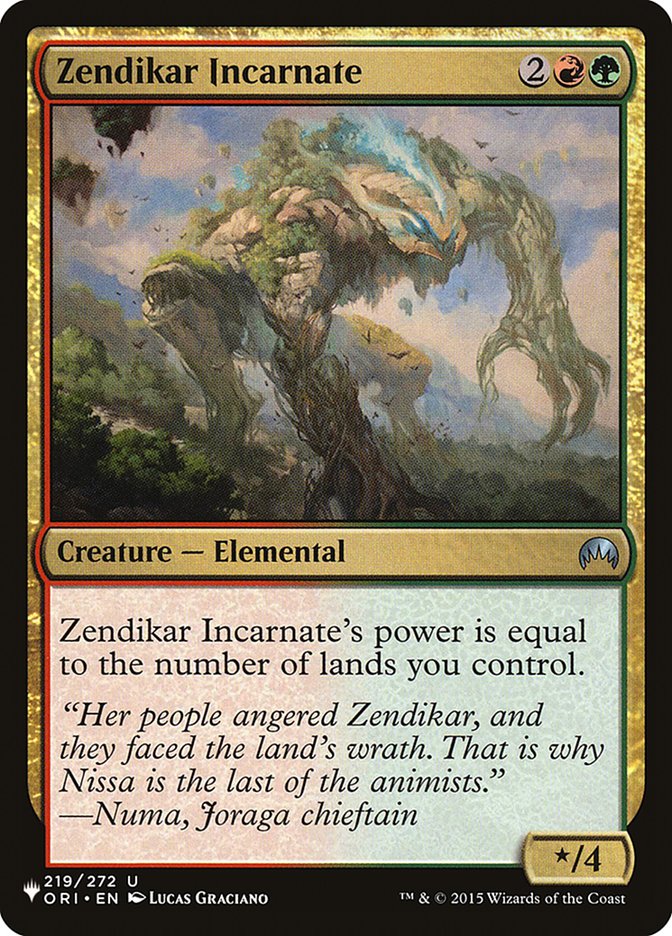Zendikar Incarnate (The List #ORI-219)