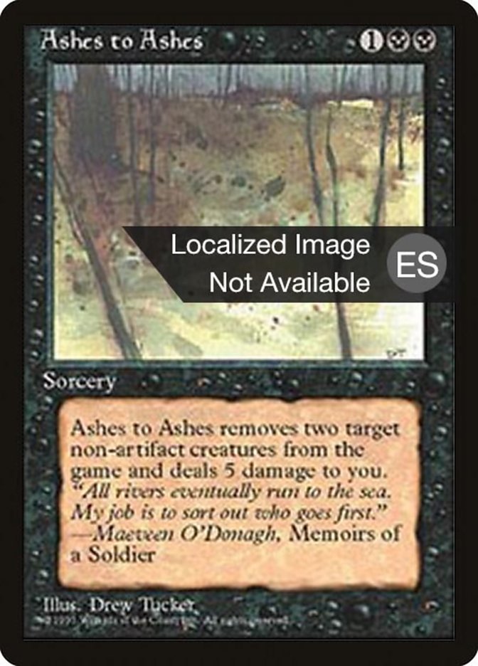 Ashes to Ashes (Fourth Edition Foreign Black Border #119)