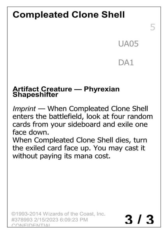 Compleated Clone Shell (Unknown Event #UA05a)