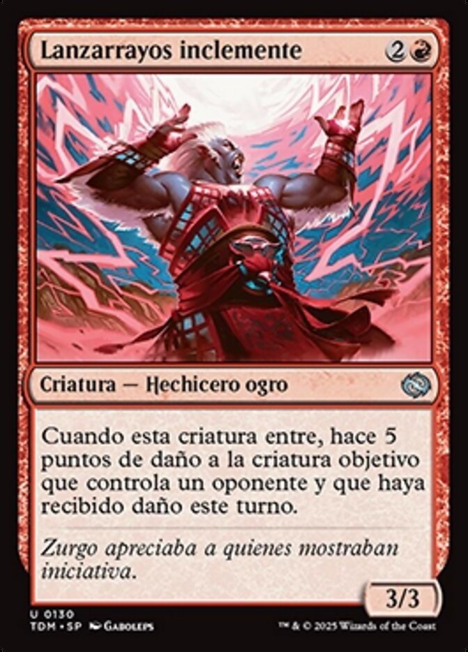 Lanzarrayos inclemente