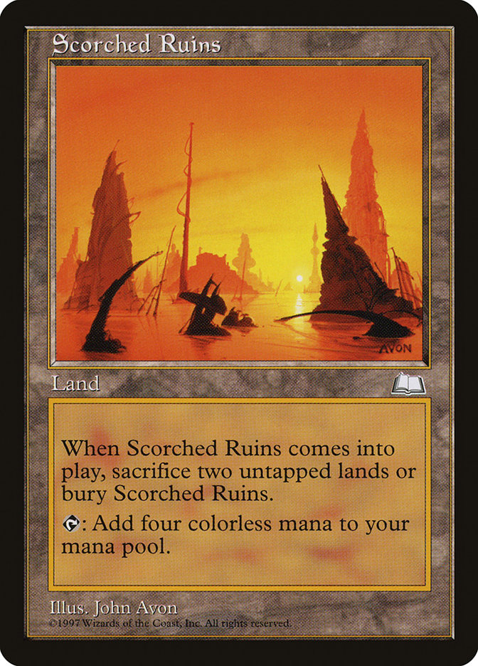 Scorched Ruins · Weatherlight (WTH) #166 · Scryfall Magic The