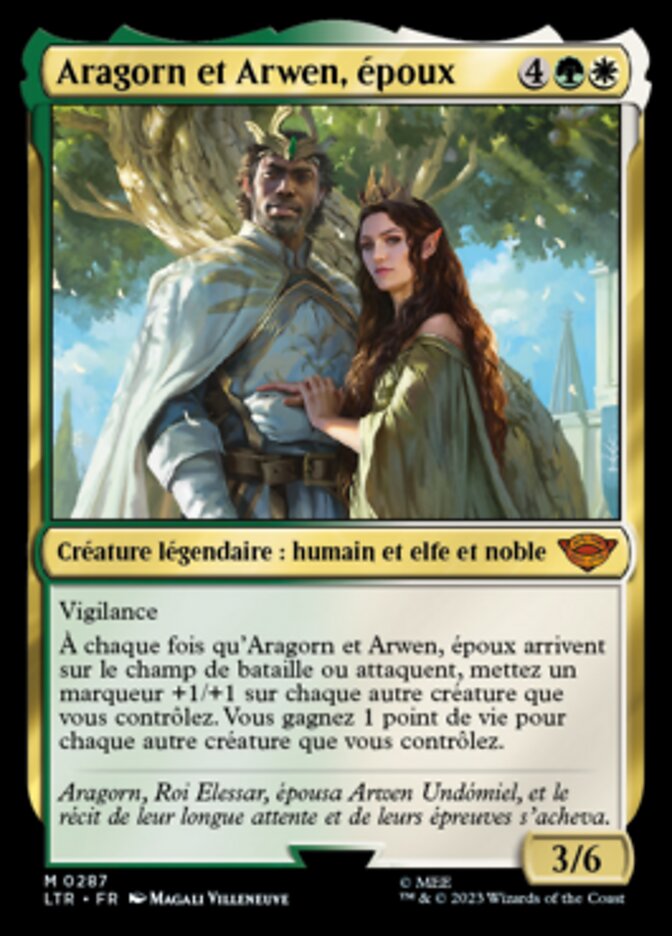 Aragorn et Arwen, époux