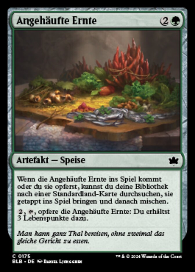 Angehäufte Ernte