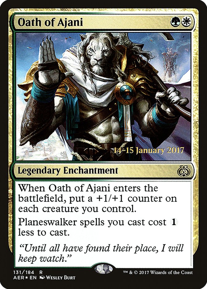 Oath of Ajani (Aether Revolt Promos #131s)
