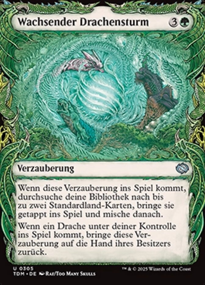 Wachsender Drachensturm