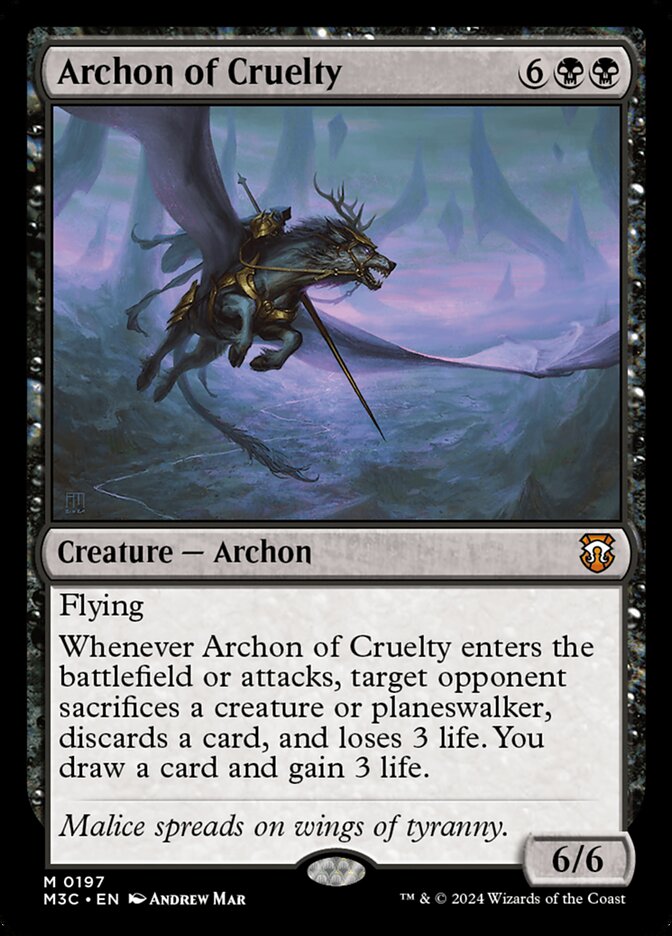 Archon of Cruelty (Modern Horizons 3 Commander #197)