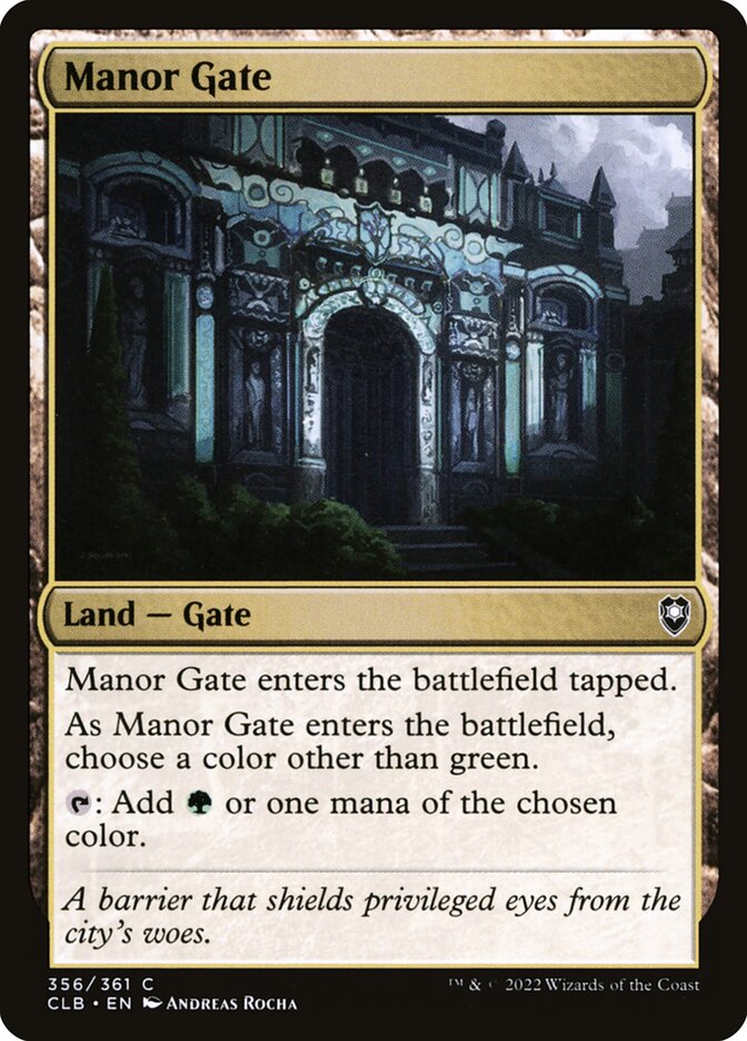 Manor Gate (Commander Legends: Battle for Baldur's Gate #356)