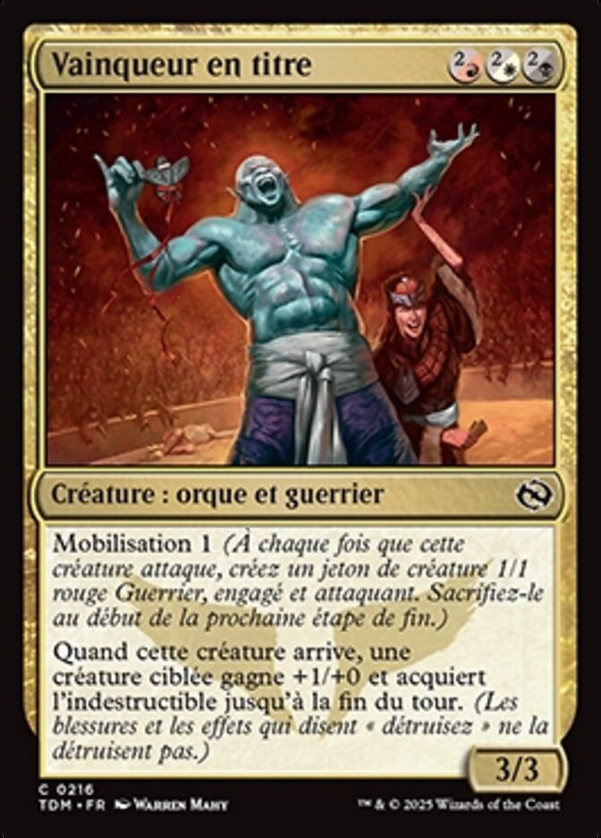 Vainqueur en titre