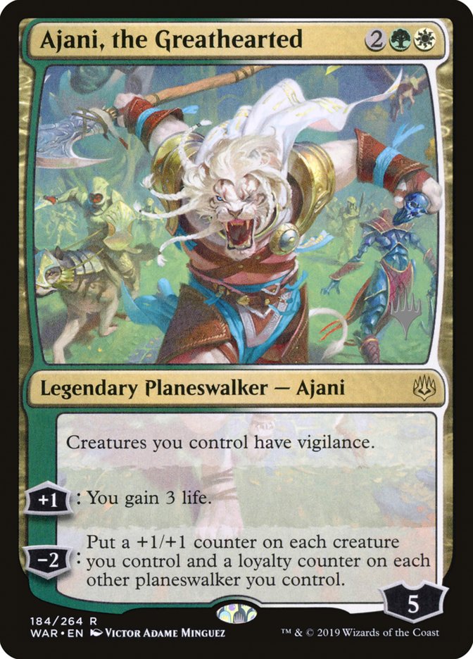 Ajani, the Greathearted (War of the Spark Promos #184p)