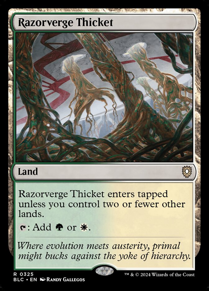 Razorverge Thicket (Bloomburrow Commander #325)