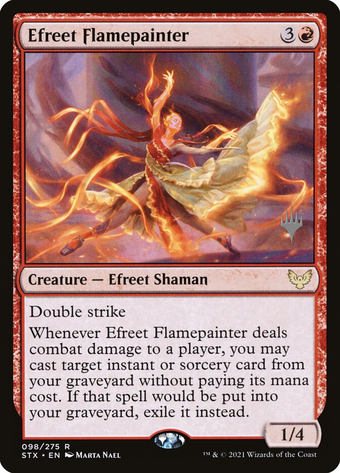 Efreet Flamepainter (Strixhaven: School of Mages Promos #98p)