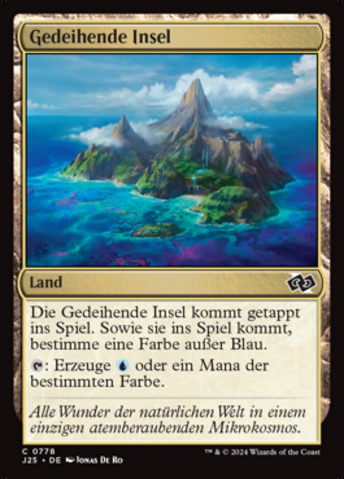 Gedeihende Insel