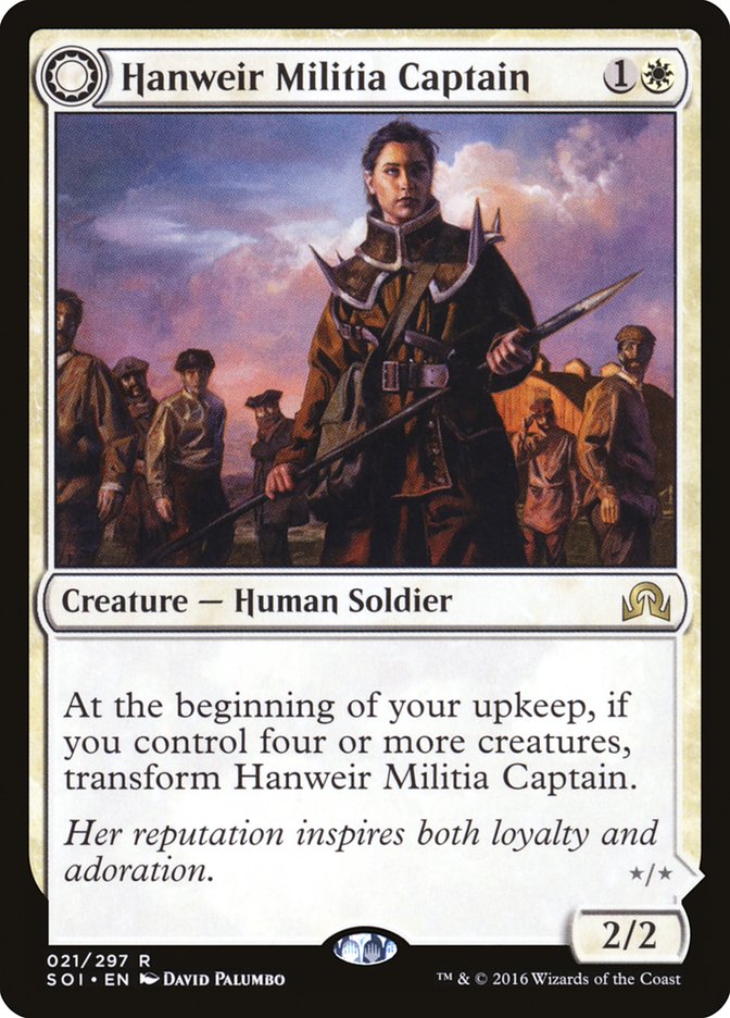 Hanweir Militia Captain // Westvale Cult Leader (Shadows over Innistrad #21)