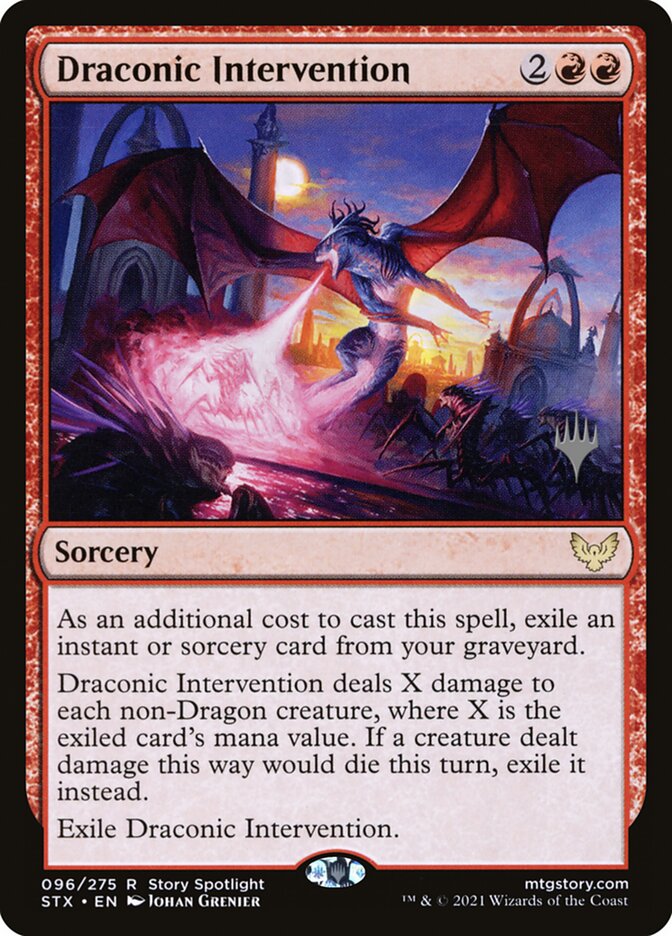 Draconic Intervention (Strixhaven: School of Mages Promos #96p)