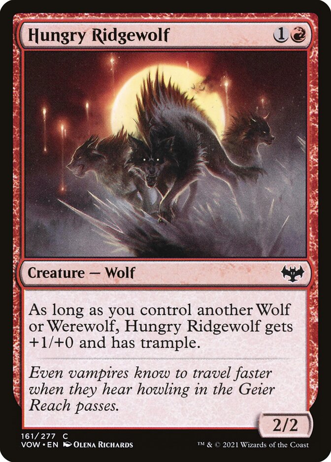 Hungry Ridgewolf (Innistrad: Crimson Vow #161)