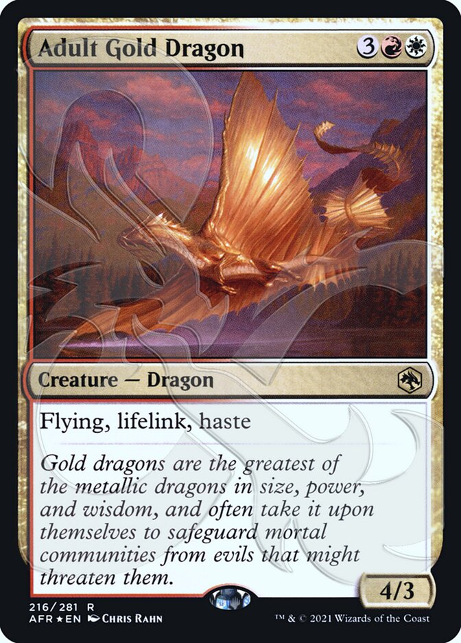 Adult Gold Dragon (Adventures in the Forgotten Realms Promos #216a)