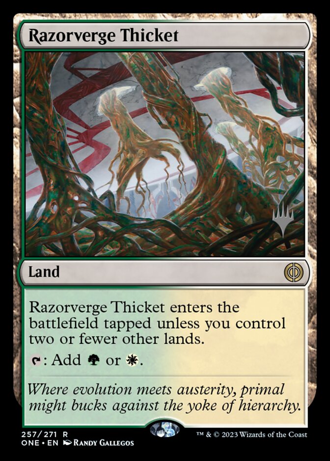 Razorverge Thicket (Phyrexia: All Will Be One Promos #257p)