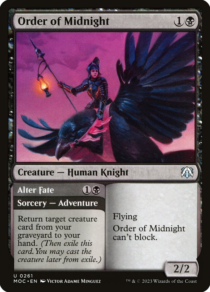 Order of Midnight // Alter Fate (March of the Machine Commander #261)