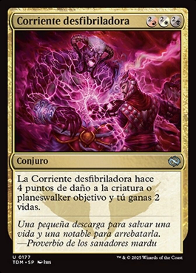 Corriente desfibriladora