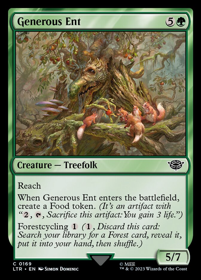 Generous Ent · The Lord of the Rings: Tales of Middle-earth (LTR) #169 ·  Scryfall Magic The Gathering Search