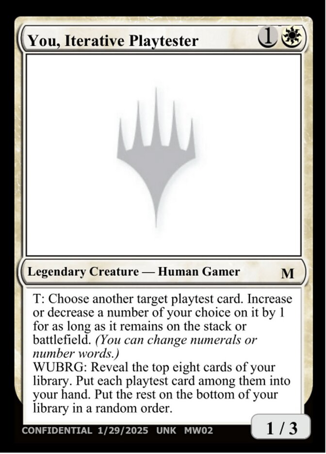 You, Iterative Playtester MTG card