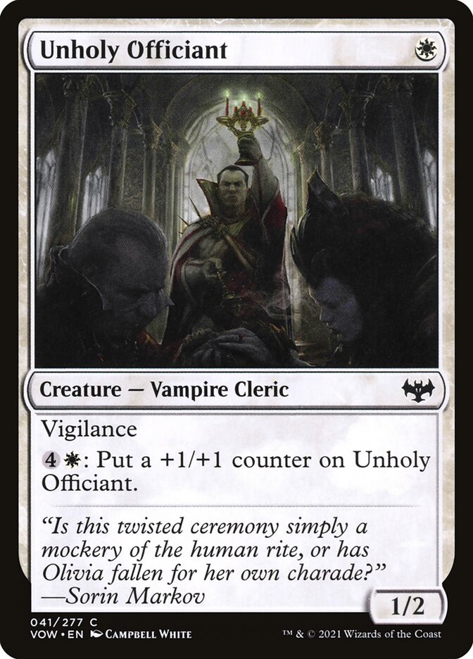 Unholy Officiant (Innistrad: Crimson Vow #41)