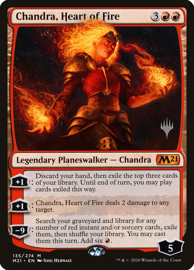 Chandra, Heart of Fire (Core Set 2021 Promos #135p)