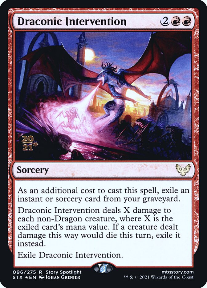 Draconic Intervention (Strixhaven: School of Mages Promos #96s)
