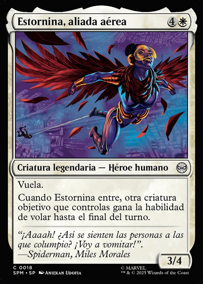 Estornina, aliada aérea