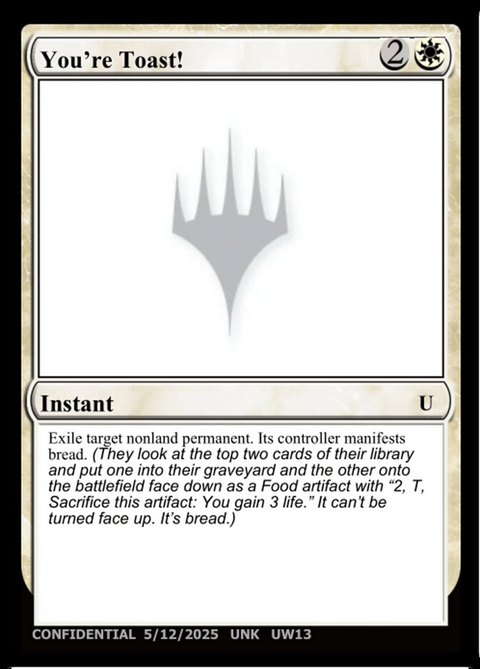 You're Toast! MTG card