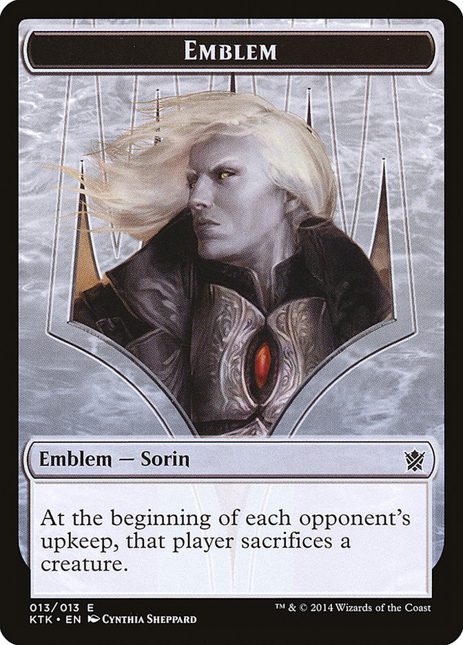 Sorin, Solemn Visitor Emblem (Khans of Tarkir Tokens #13)