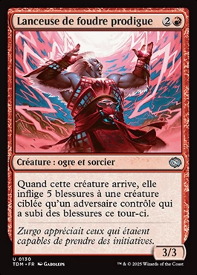 Lanceuse de foudre prodigue
