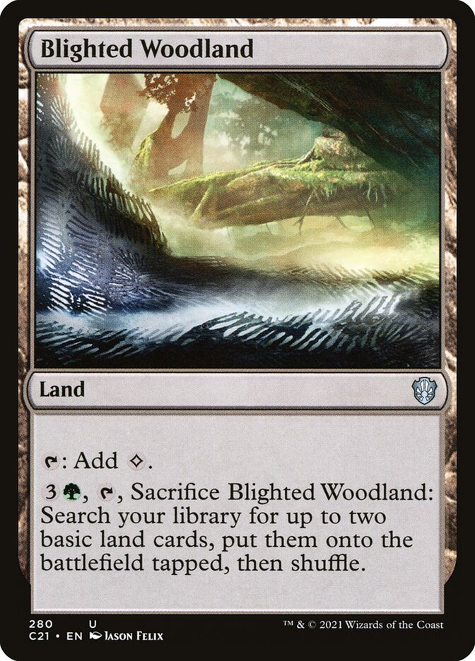 Blighted Woodland (Commander 2021 #280)