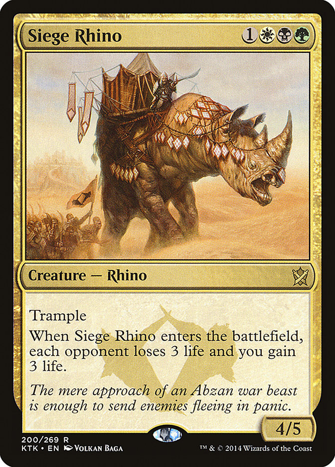 Siege Rhino (Khans of Tarkir #200)