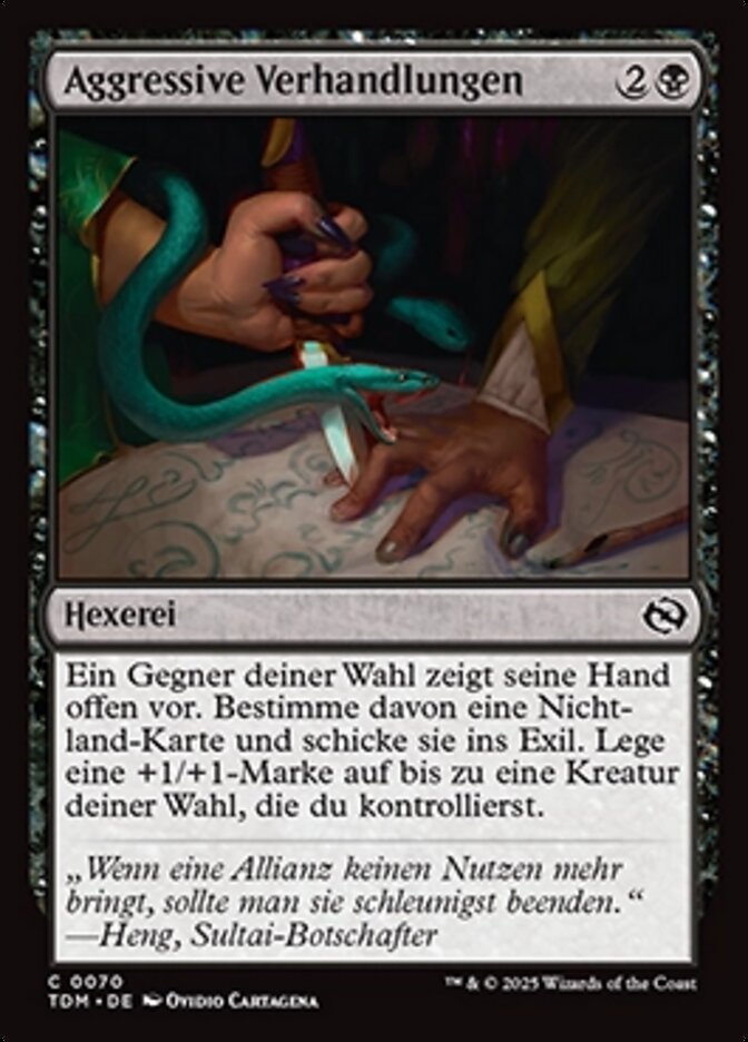 Aggressive Verhandlungen