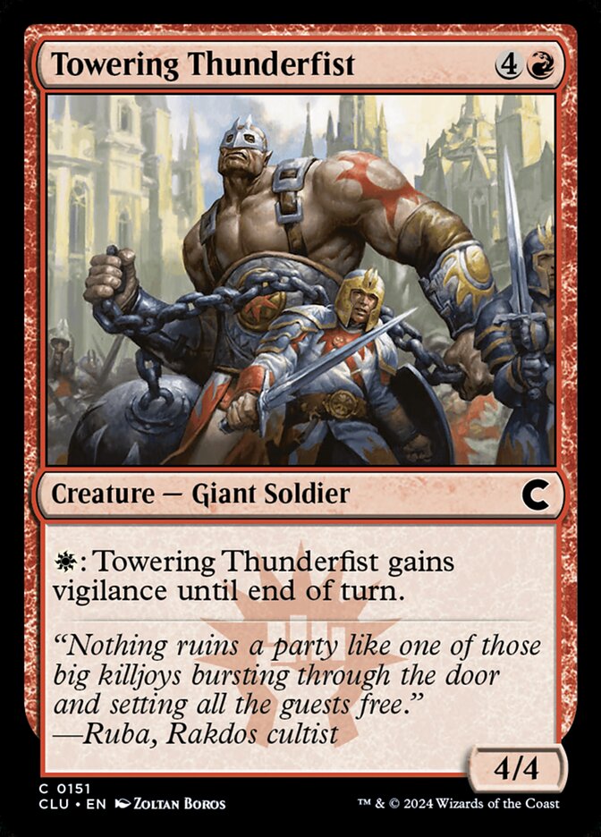 Towering Thunderfist (Ravnica: Clue Edition #151)