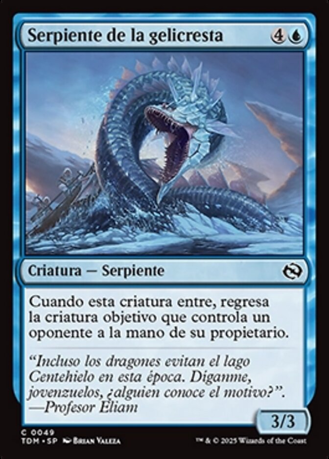 Serpiente de la gelicresta