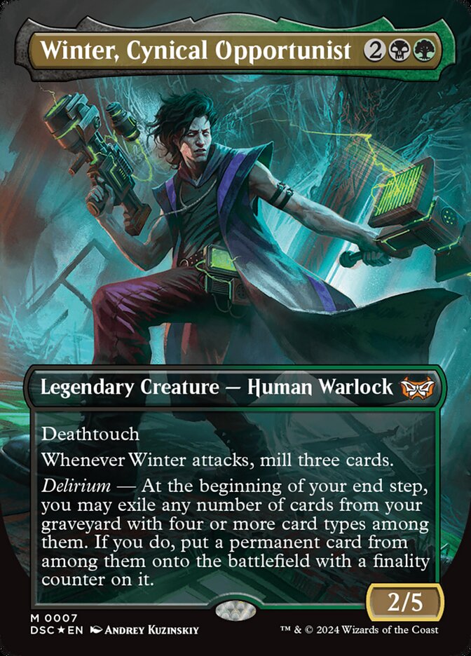 Winter, Cynical Opportunist (Duskmourn: House of Horror Commander #7)