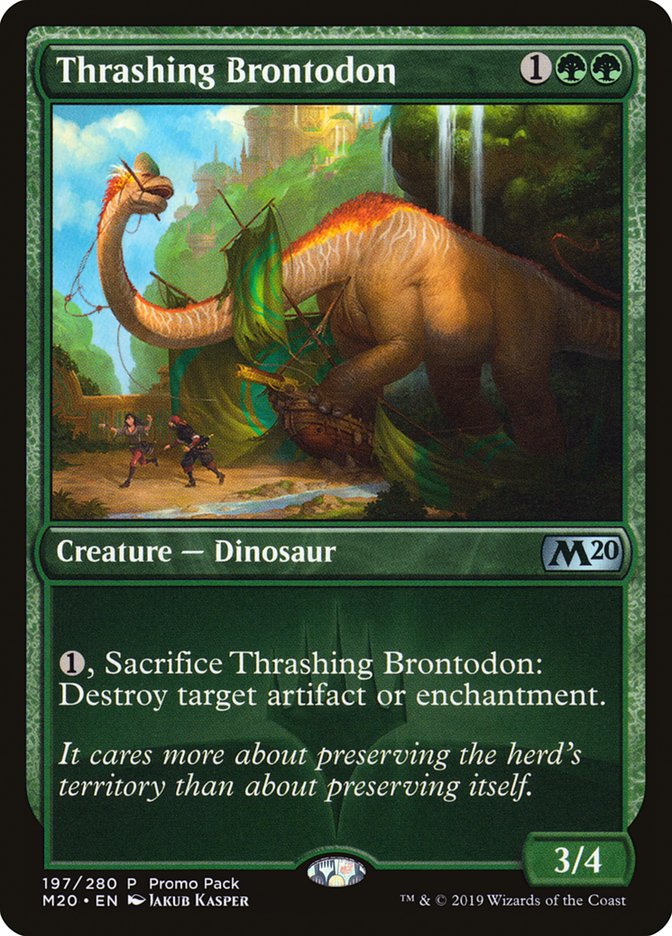 Thrashing Brontodon (Core Set 2020 Promos #197)