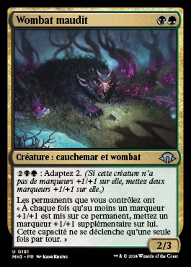 Cursed Wombat (Modern Horizons 3 #181)