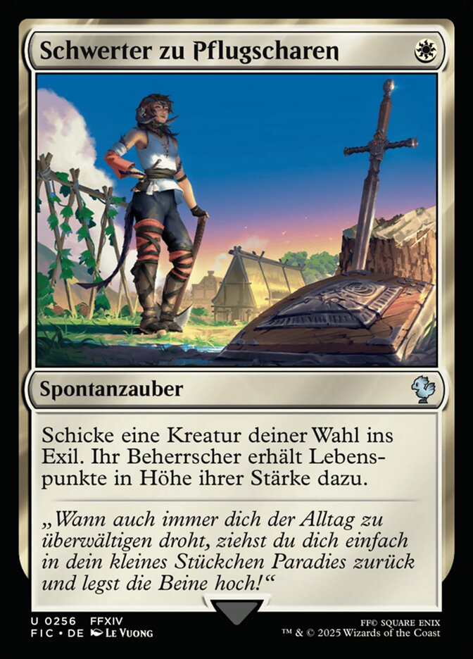 Schwerter zu Pflugscharen