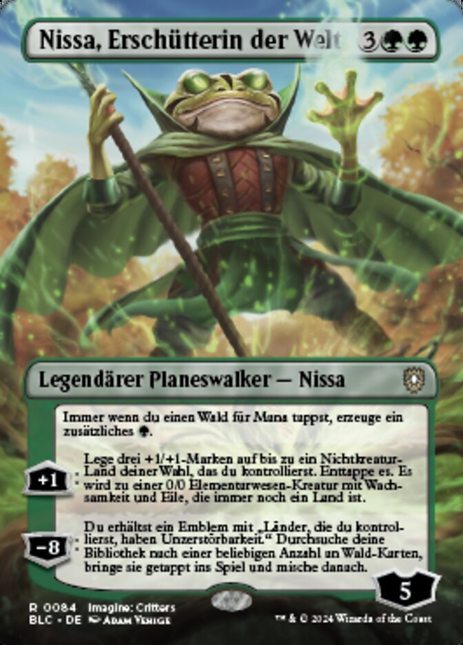 Nissa, Who Shakes the World (Bloomburrow Commander #84)