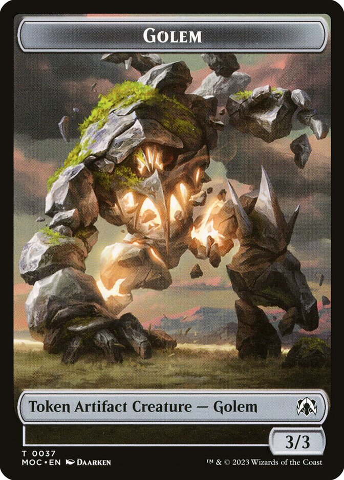 Golem (March of the Machine Commander Tokens #37)