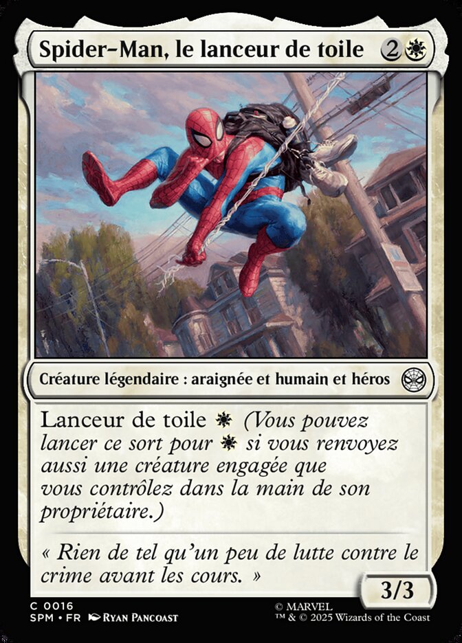 Spider-Man, le lanceur de toile