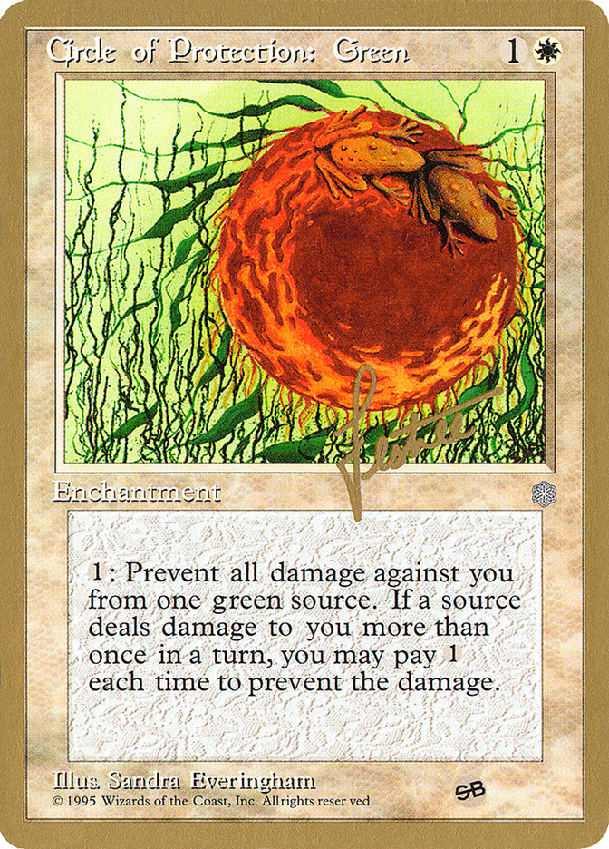 Circle of Protection: Green (Pro Tour Collector Set #bl14sb)