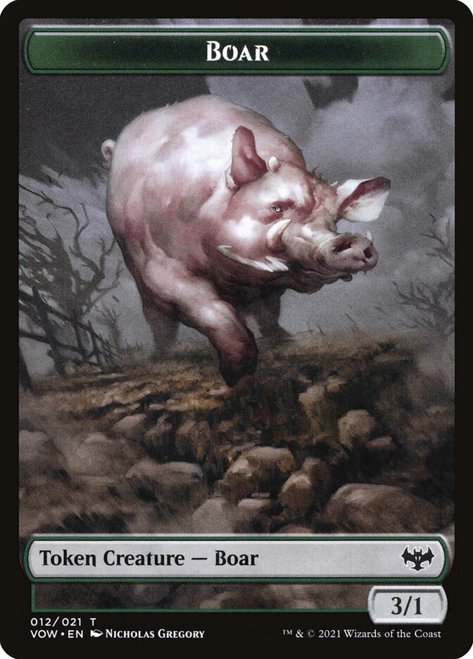 Boar (Innistrad: Crimson Vow Tokens #12)