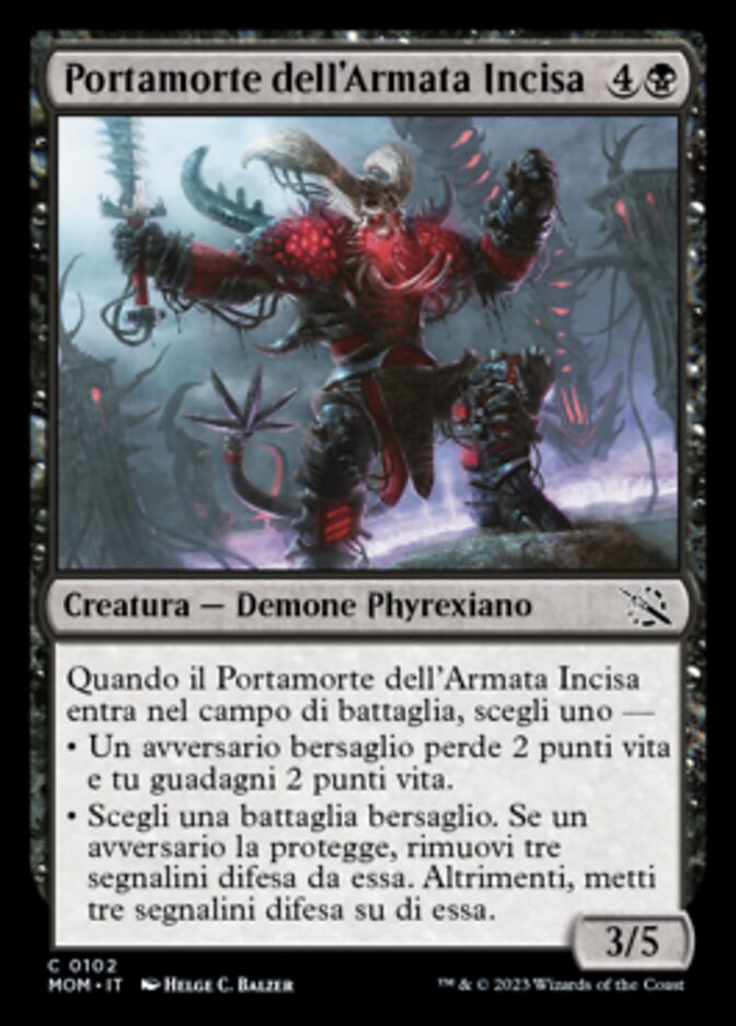 Portamorte dell'Armata Incisa (Etched Host Doombringer) · March of the  Machine (MOM) #102 · Scryfall Magic The Gathering Search